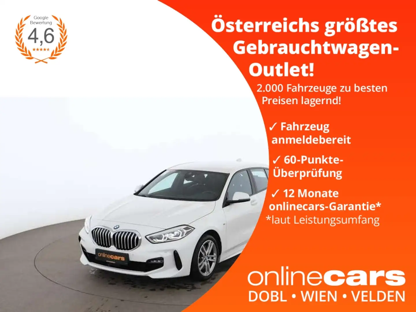 BMW 120 d M-Sport Aut LED NAVI LEDER DIGI-TACHO TEMP Weiß - 1