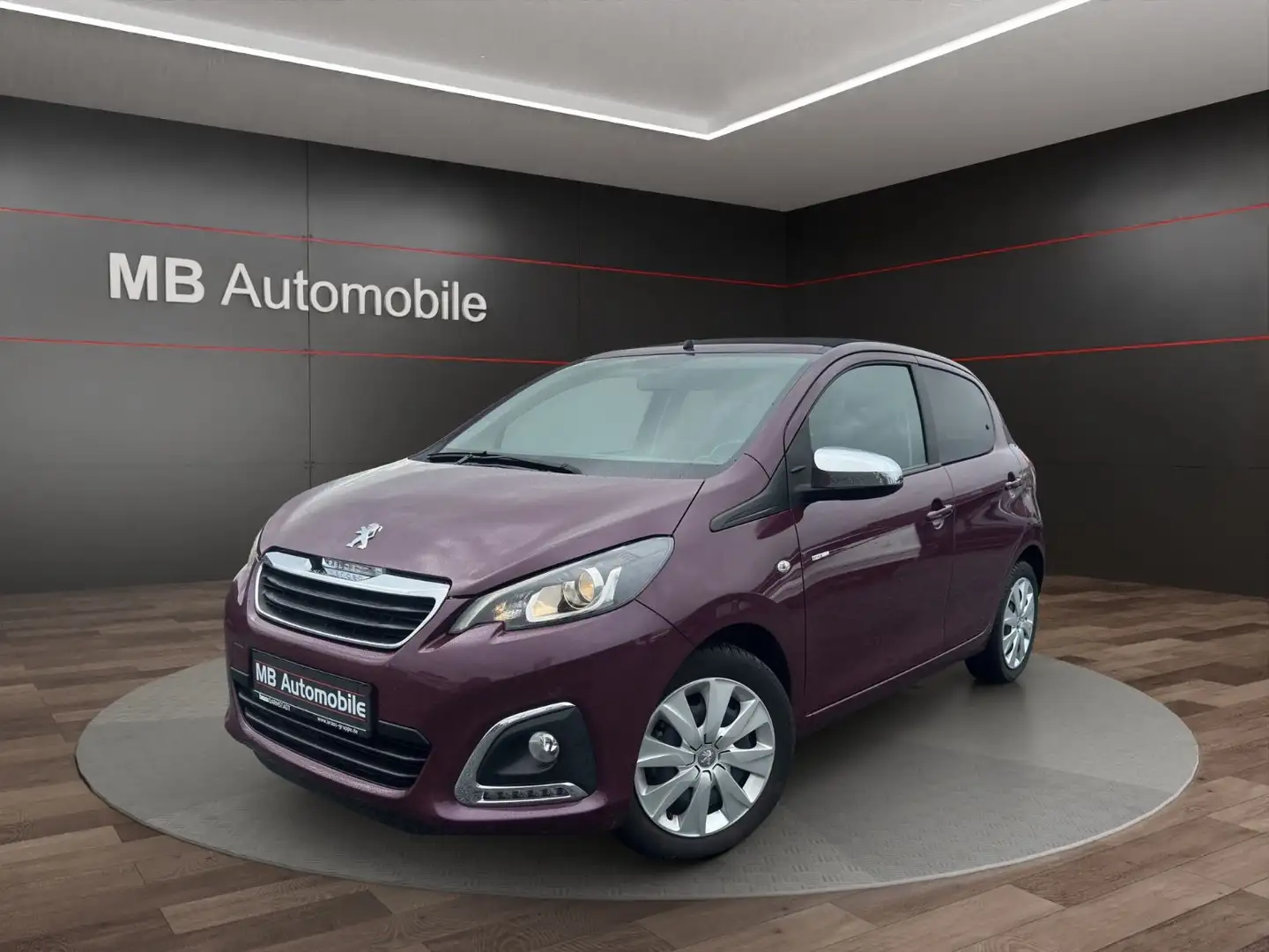 Peugeot 108 TOP Style 1.Hand *nur 9300 TKM* Faltdach/Kam Violett - 1