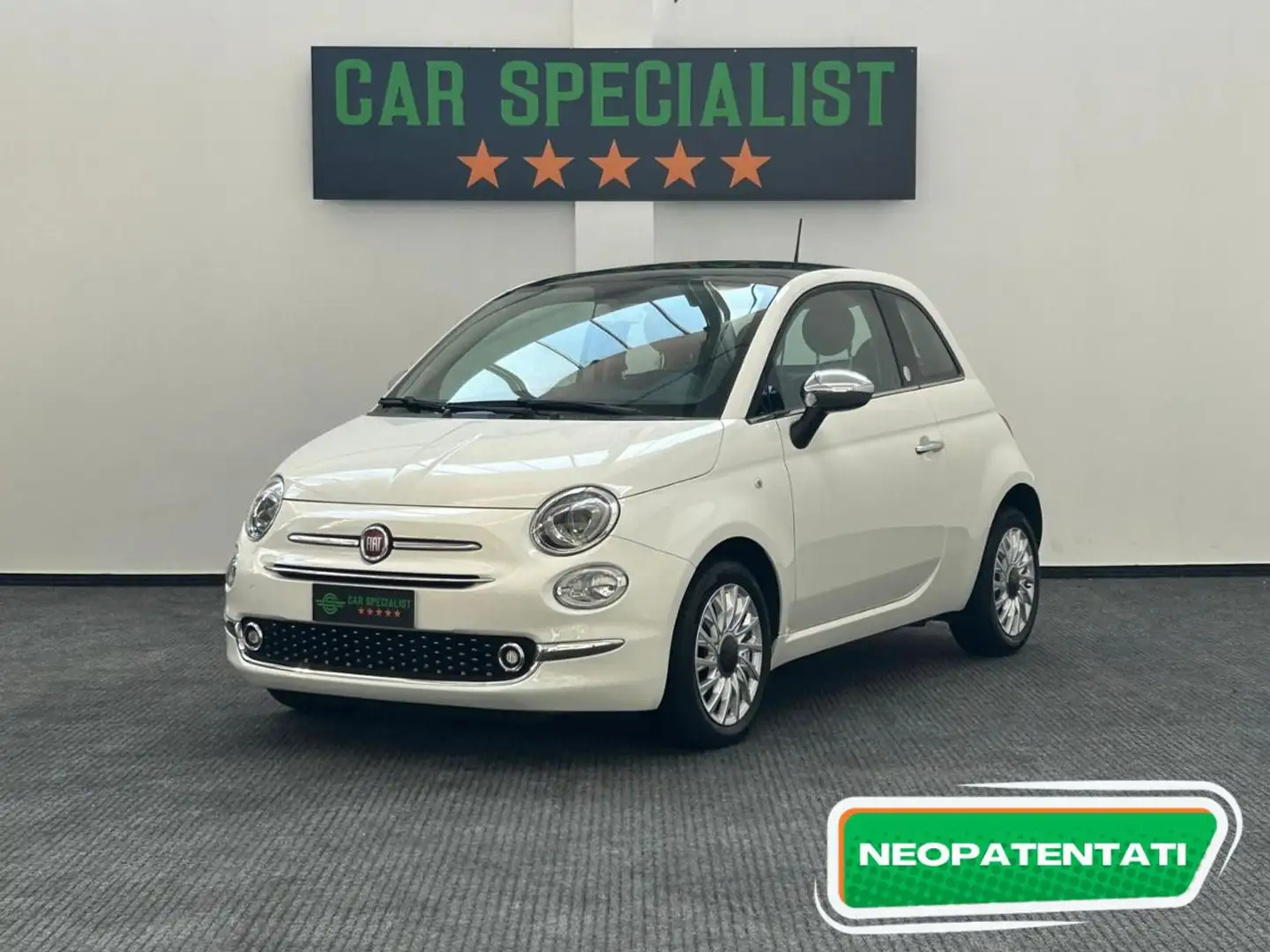 Fiat 500 1.2 Lounge TETTO PANORAMICO|CRUISE|MONITOR|15' Bianco - 1