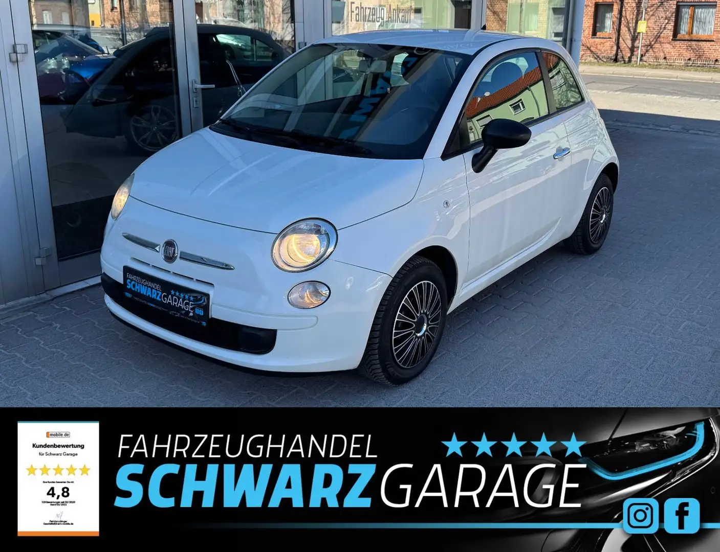 Fiat 500 Pop*KLIMA*ALLWETTER*TÜV-2027* Blanc - 1