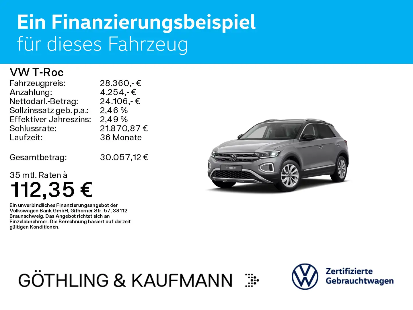 Volkswagen T-Roc T-ROC 1.5 TSI DSG STYLE*LED*AHK*PDC*SHZ*NAVI*KLI Gris - 2