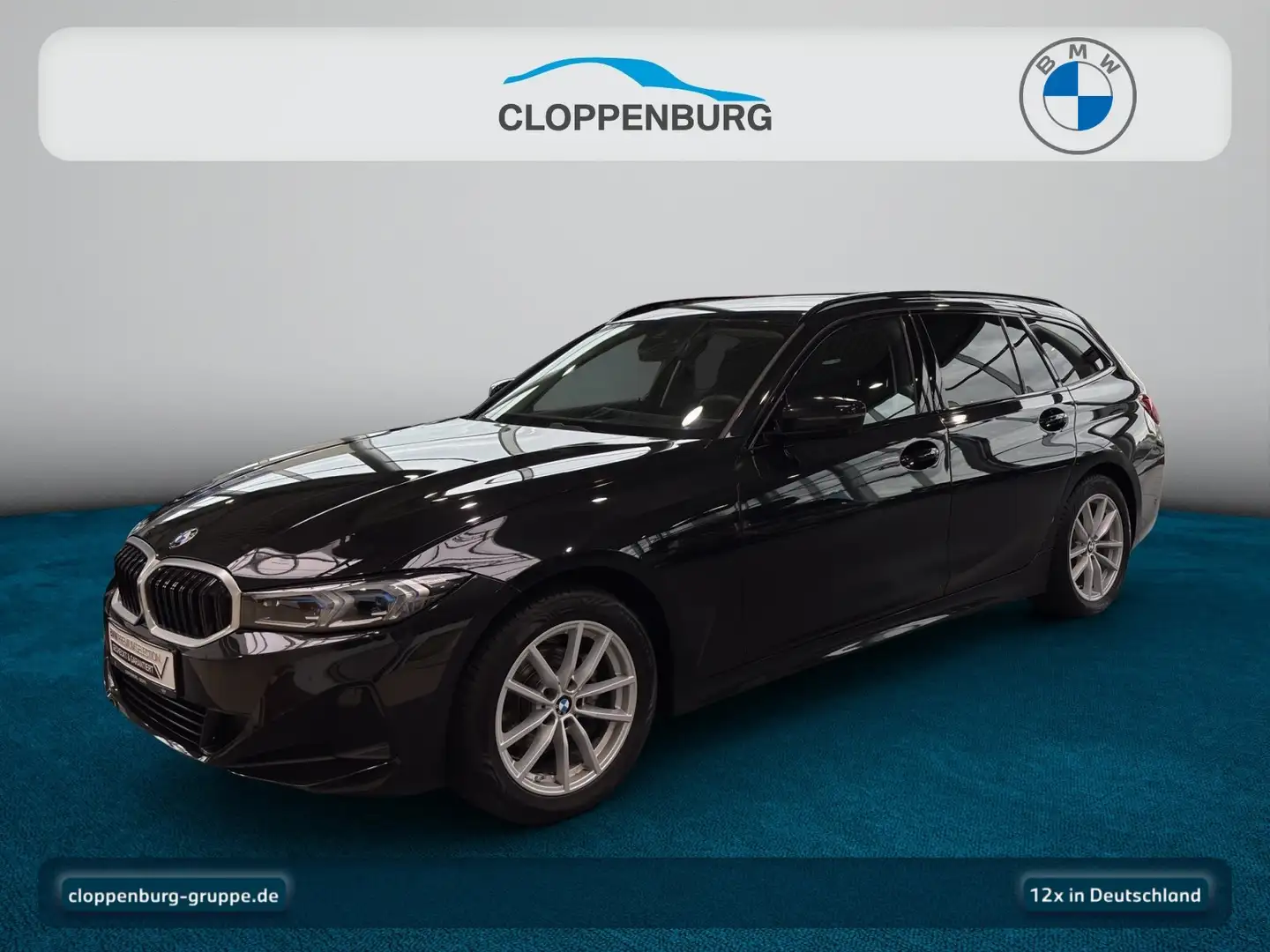 BMW 318 i Touring Head-Up+Navi+360°+SHZ+HiFi+Spurass. Schwarz - 1
