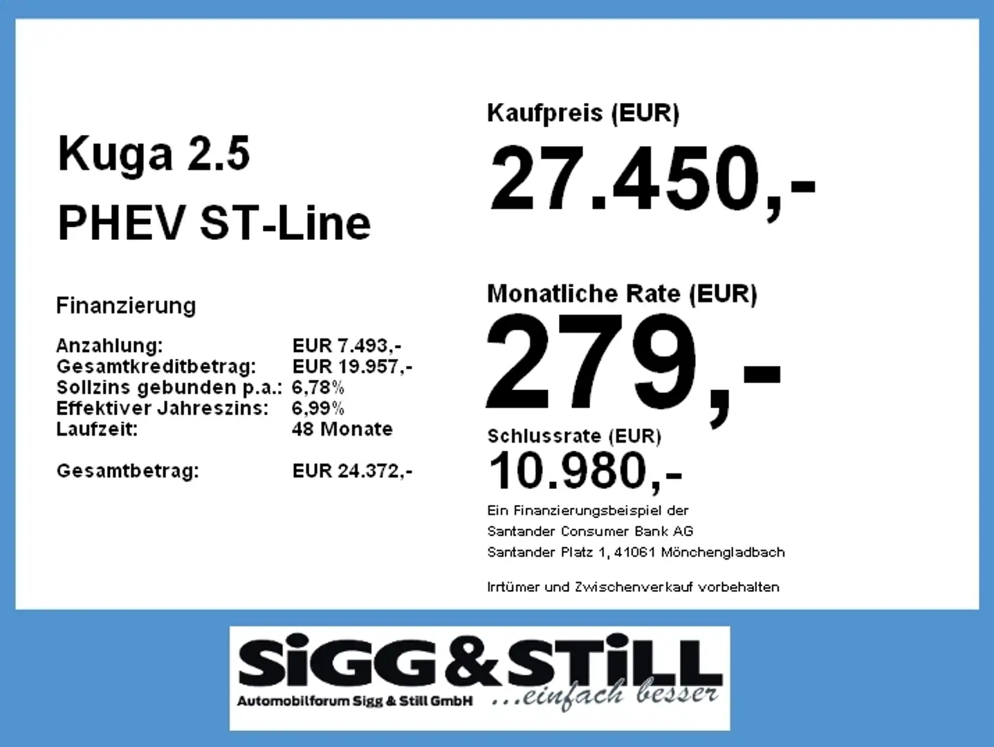 Ford Kuga 2.5 PHEV ST-Line X AHK*PANO*LED*ACC*HUD*NAV*SHZ Blu/Azzurro - 2