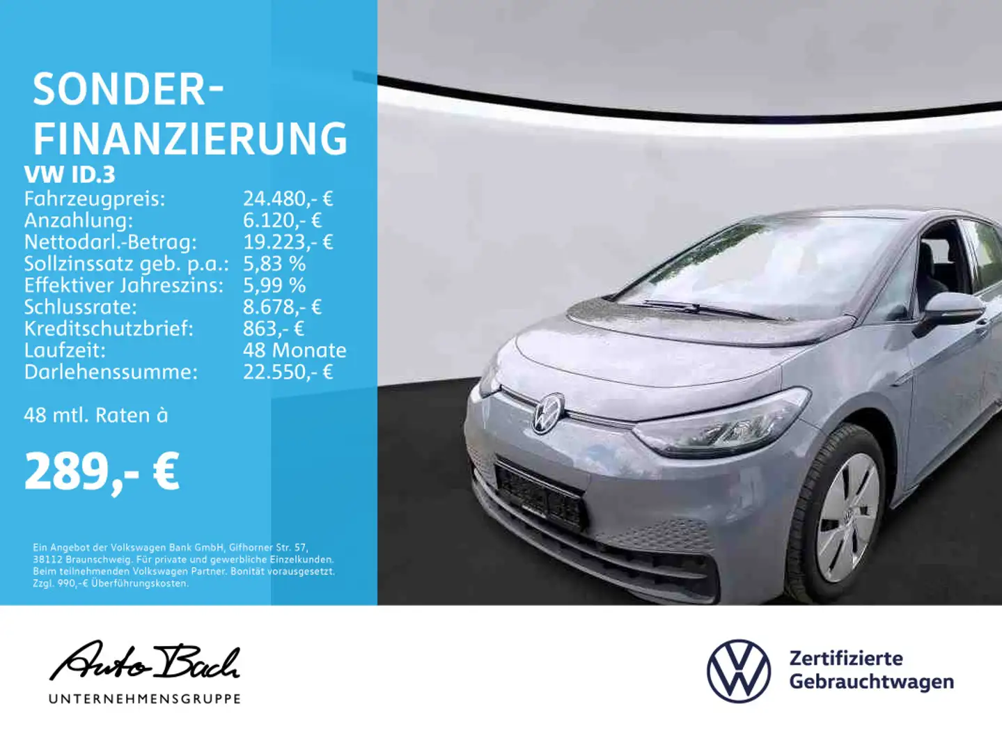 Volkswagen ID.3 Pro Performance Automatik LED EPH DAB Gris - 1