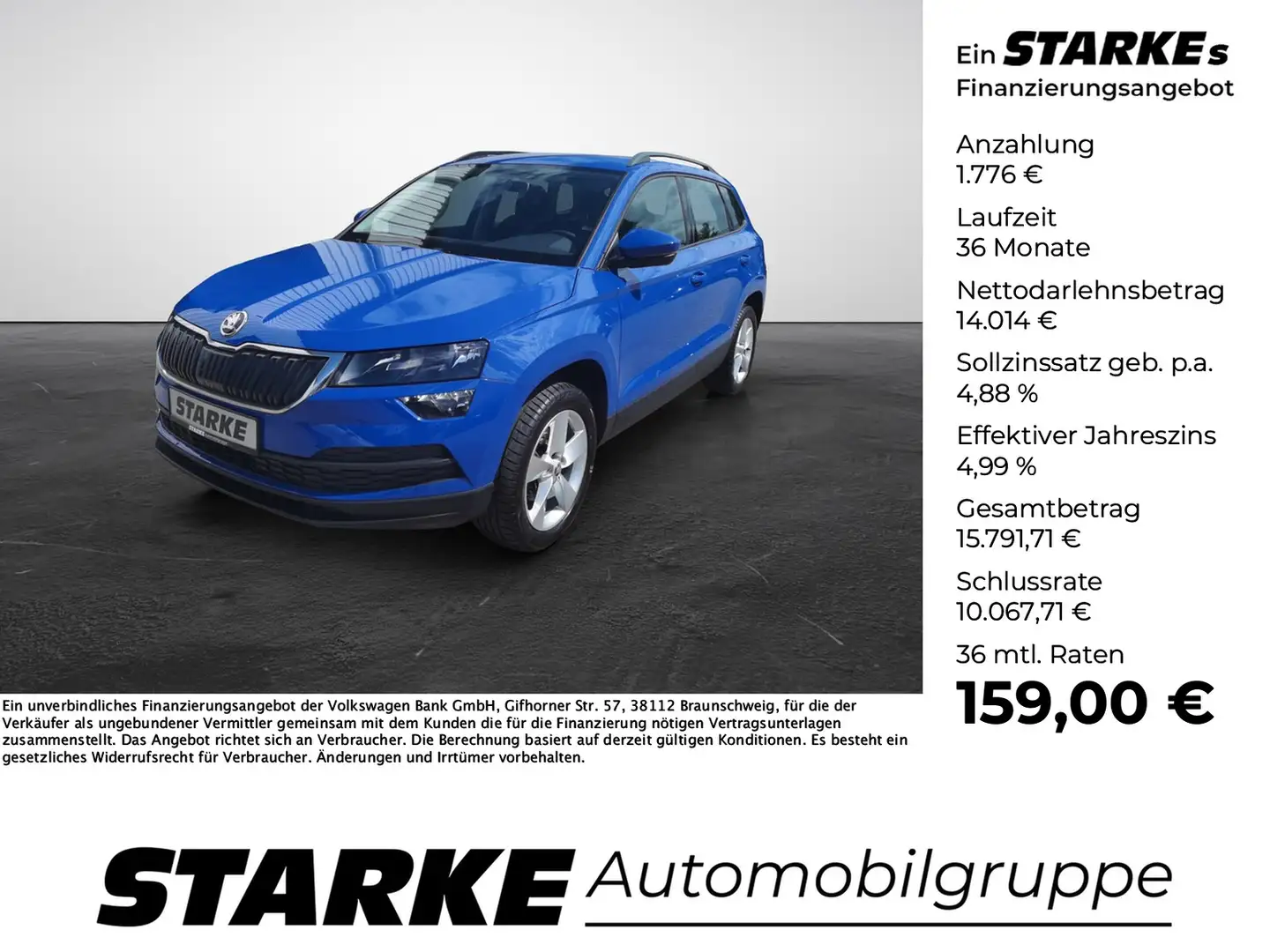Skoda Karoq 1.0 TSI Ambition Blau - 1