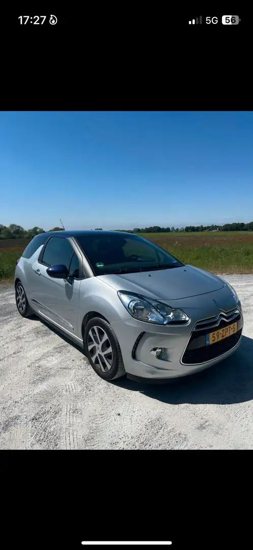 Citroen DS3 1.2 VTi So Chic- lage en NAP km! Airco,Navi,cruise Grijs - 2