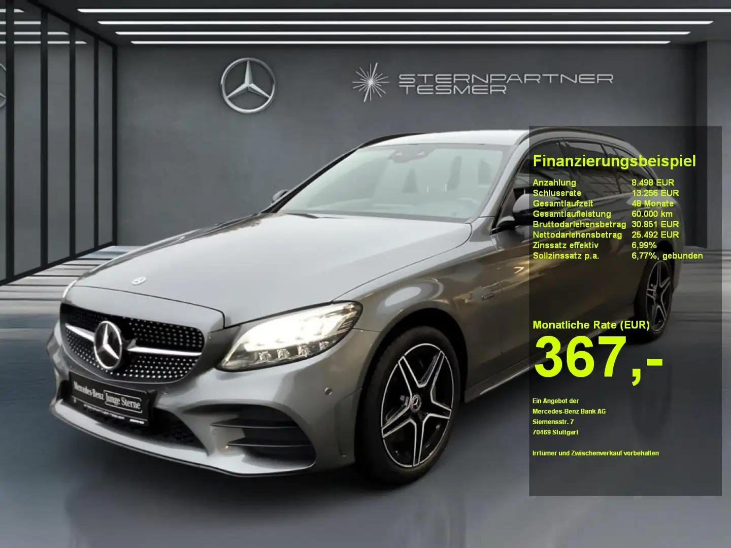 Mercedes-Benz C 300 de T AMG+Night+Ambiente+COMAND+Burmester Grau - 1