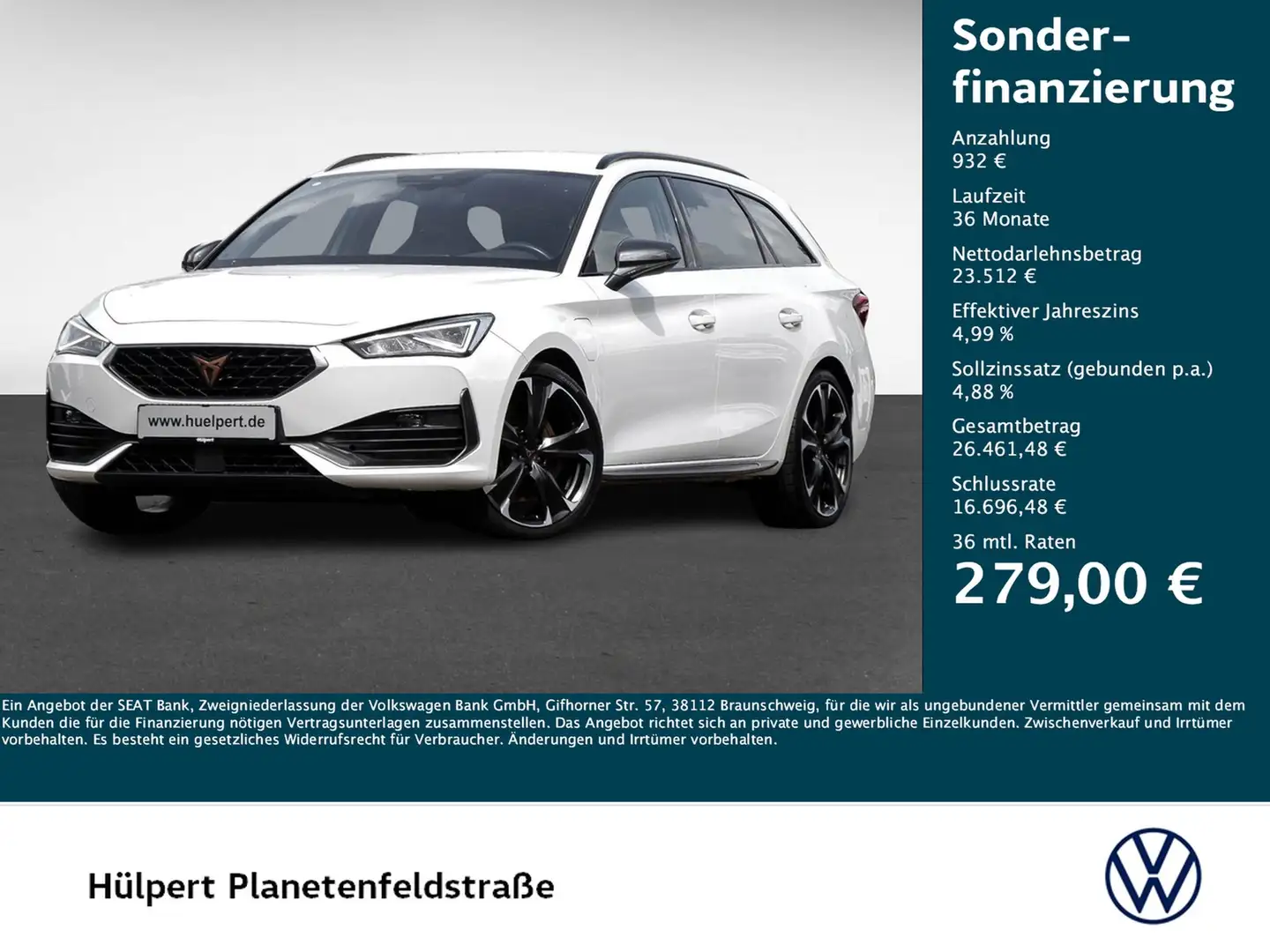 CUPRA Leon 1.4 SP HYBRID VZ NAVI ALU19 SITZHZG Weiß - 1