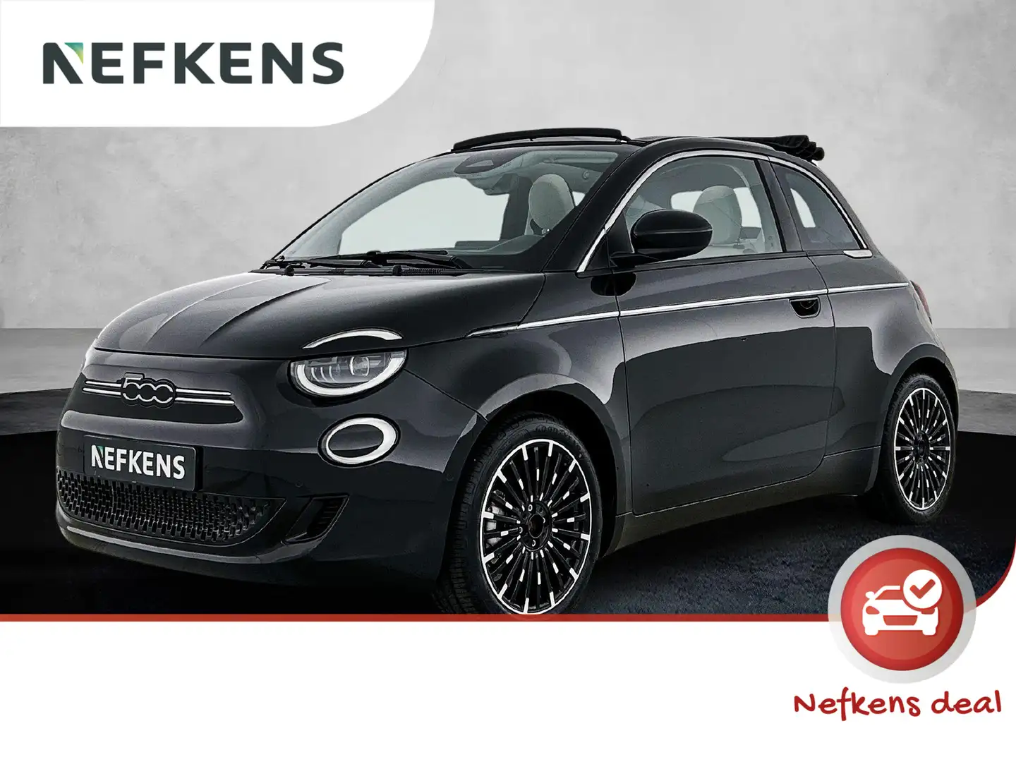 Fiat 500C La Prima 42 kWh 118pk Automaat | Soft Top | Naviga Zwart - 1