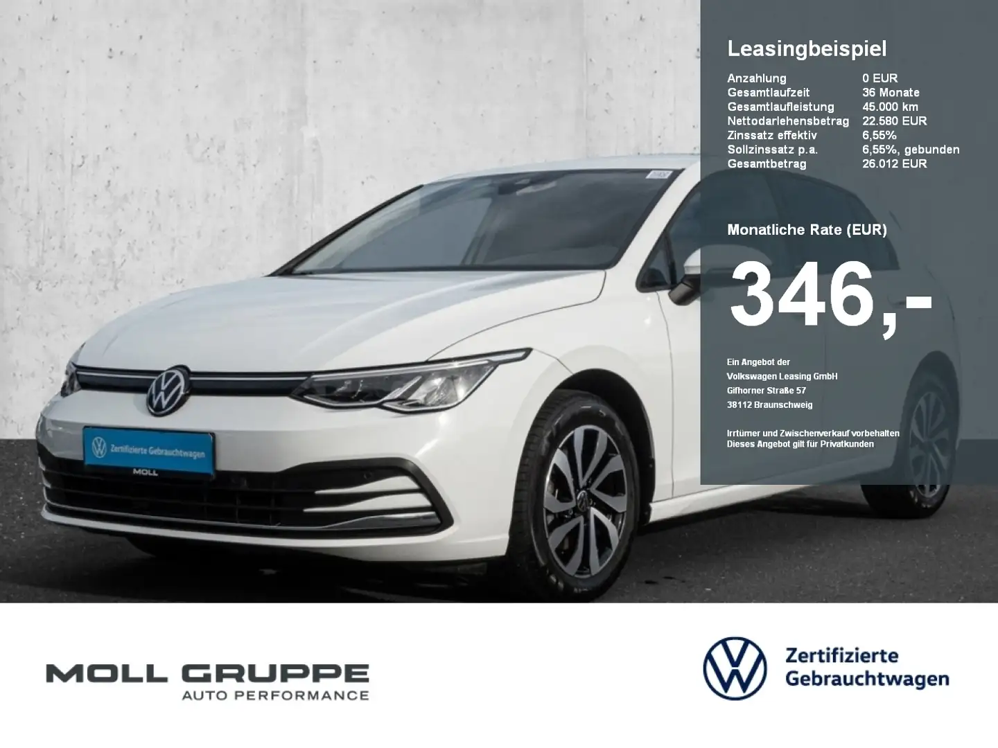 Volkswagen Golf 2.0 TDI Life Active NAVI ALU Weiß - 1