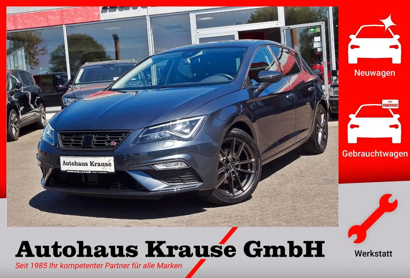 SEAT Leon 1.5TSI FR LINE-ACC/APP/KEYLESS/LED/SITZHZG Grau - 1