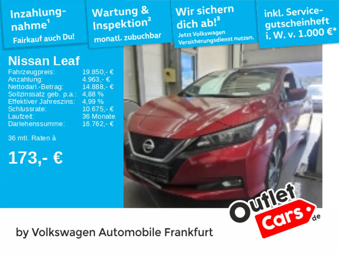 Nissan Leaf e+ Connecta Tempomat Pro-Pilot-Paket Spurwe Rouge - 1