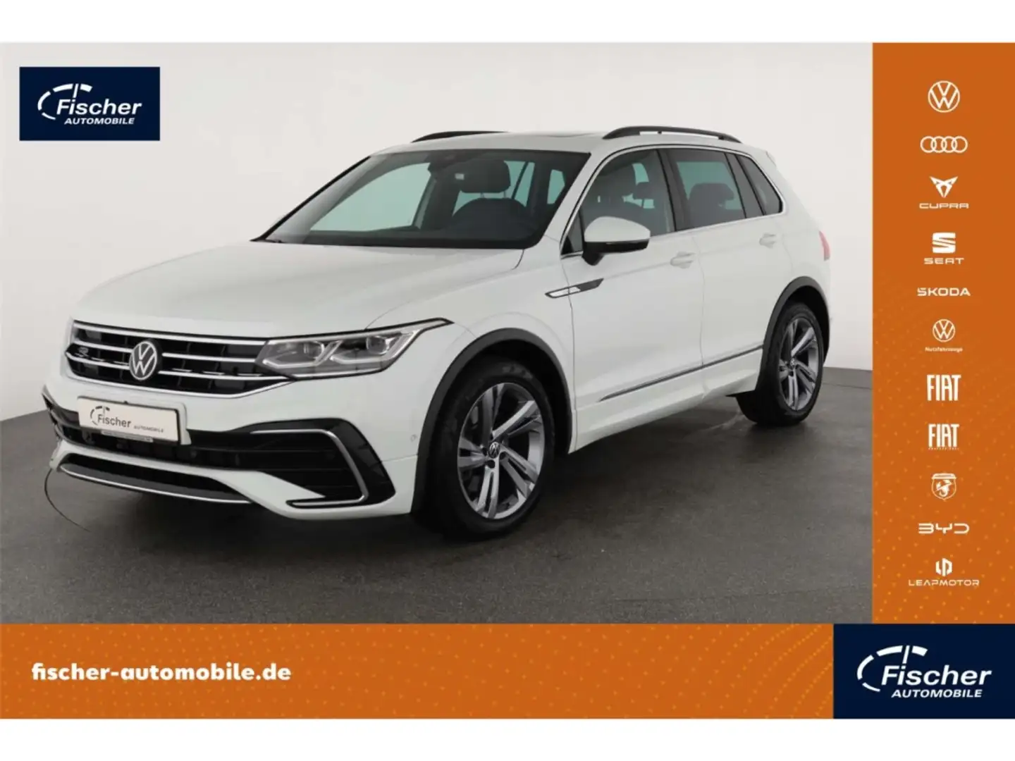 Volkswagen Tiguan 2.0 TDI 4Mot. R-Line DSG AHK/Matrix/Pano Weiß - 1