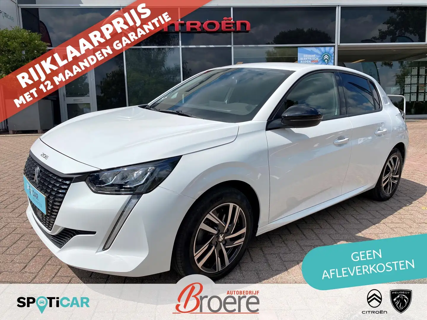 Peugeot 208 1.2 Turbo 100pk Allure Pack | adaptive cruise, key Blanc - 1