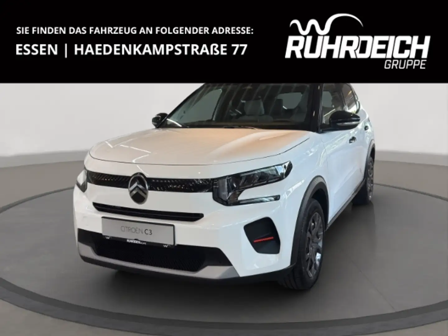 Citroen C3 Turbo 100 MAX 1.2 PT HUD Navi  LED Apple CarPlay A Weiß - 1