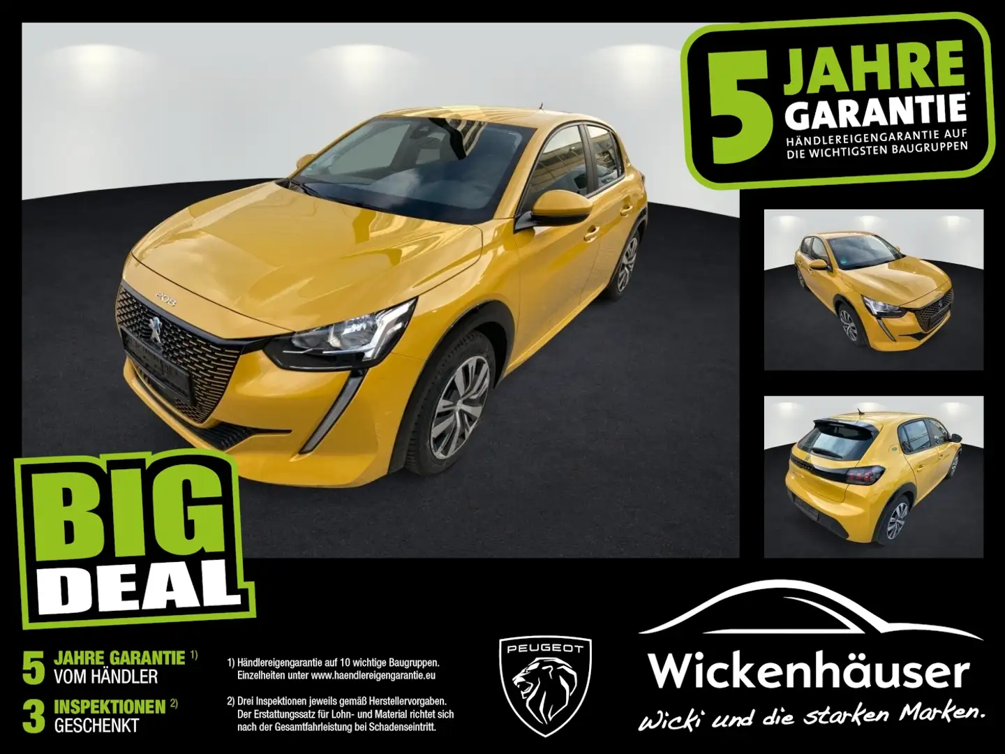 Peugeot 208 e- Elektromotor 136 (e-) Auffahrwarnsystem Gelb - 1