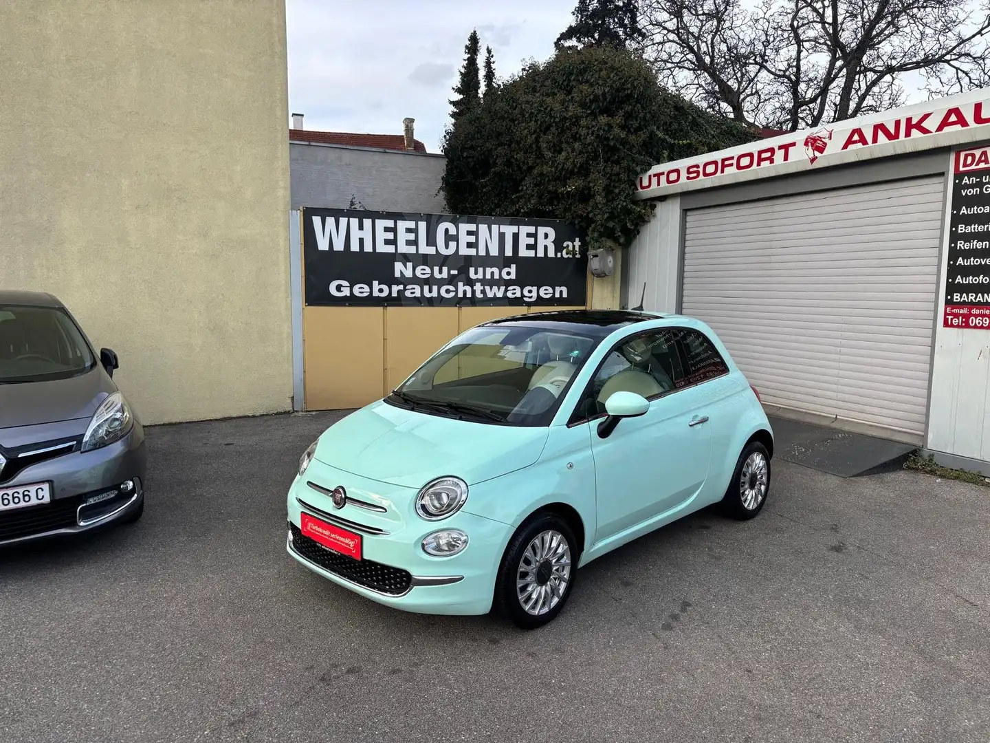 Fiat 500 1,2 Lounge * GLASDACH * 1.BESITZ * NUR 31.911 KM Grün - 1