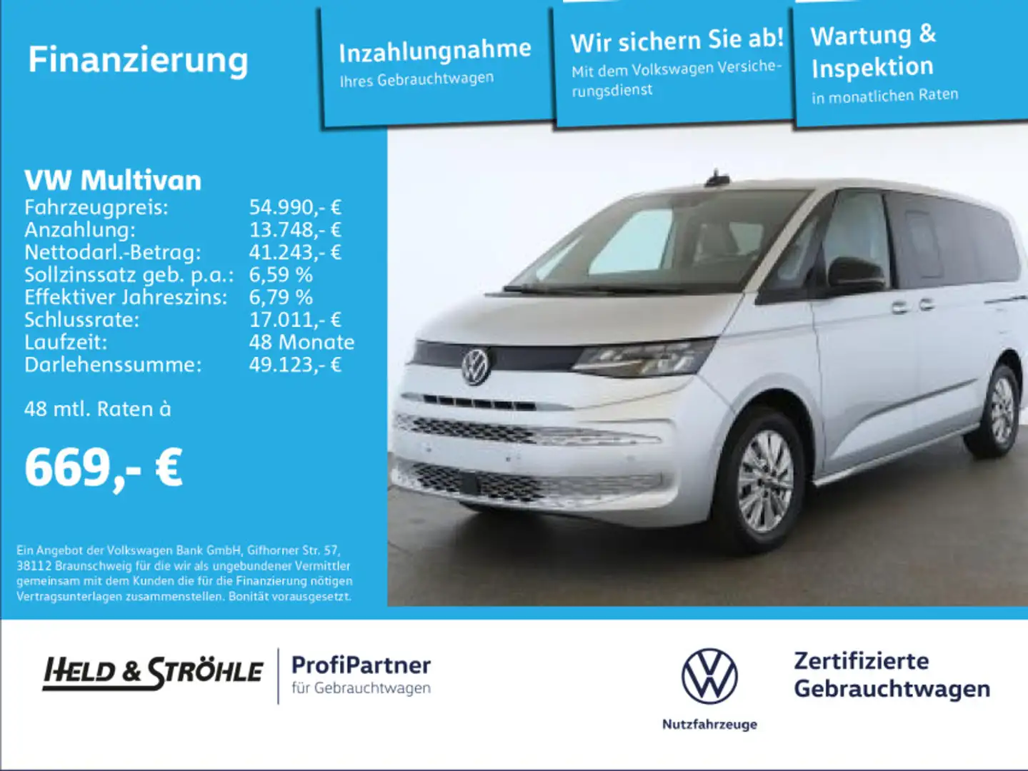 Volkswagen T7 Multivan T7 Multivan 2.0 TSI DSG LÜ AHK NAV KAM 6S SHZ Silber - 1
