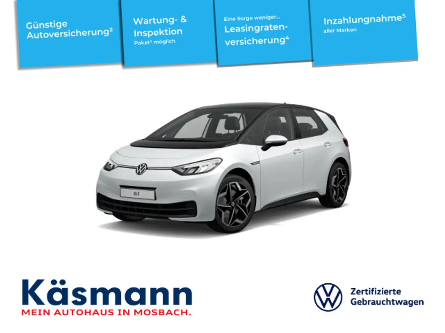 Volkswagen ID.3 Pro Performance 58kWh NAVI ACC SHZ GJR Weiß - 1