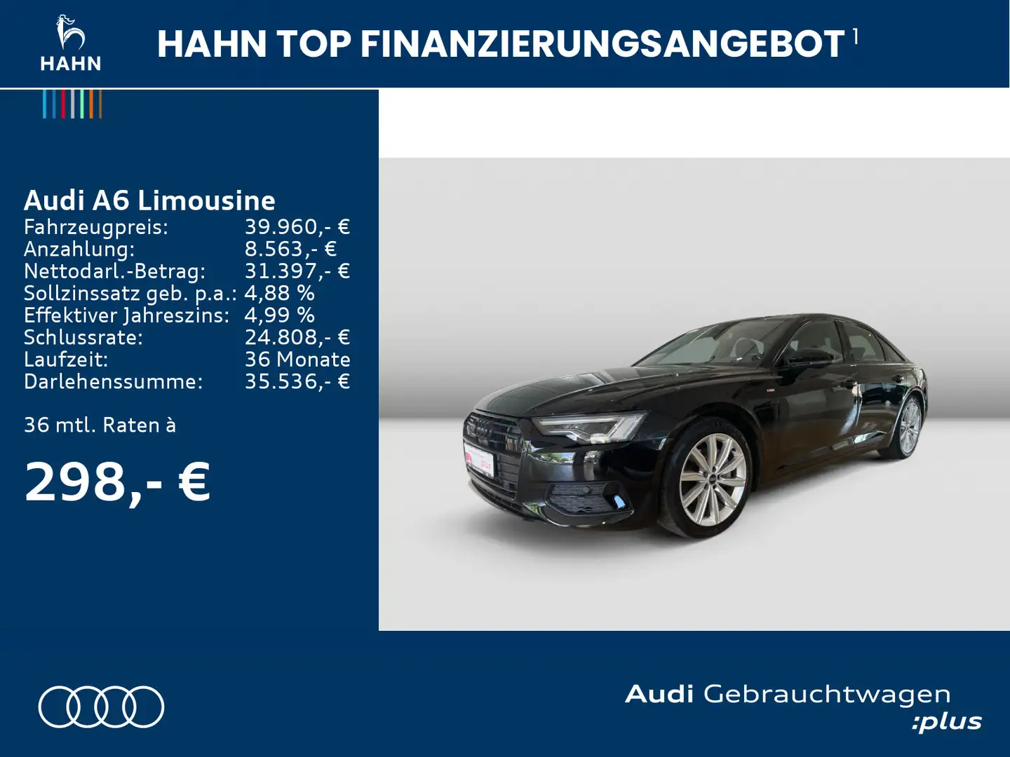 Audi A6 45TFSI qua S-trc S-line Matrix 360° Schwarz - 2