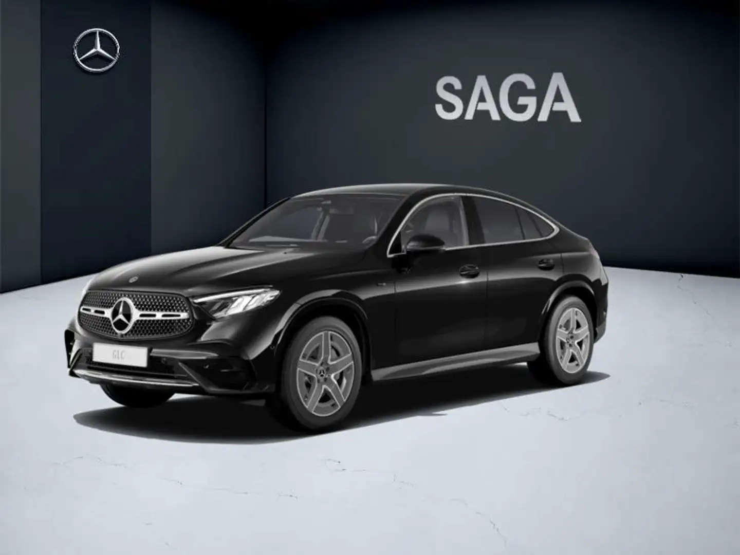 Mercedes-Benz GLC 300 de 4amtic coupé amg line Zwart - 1