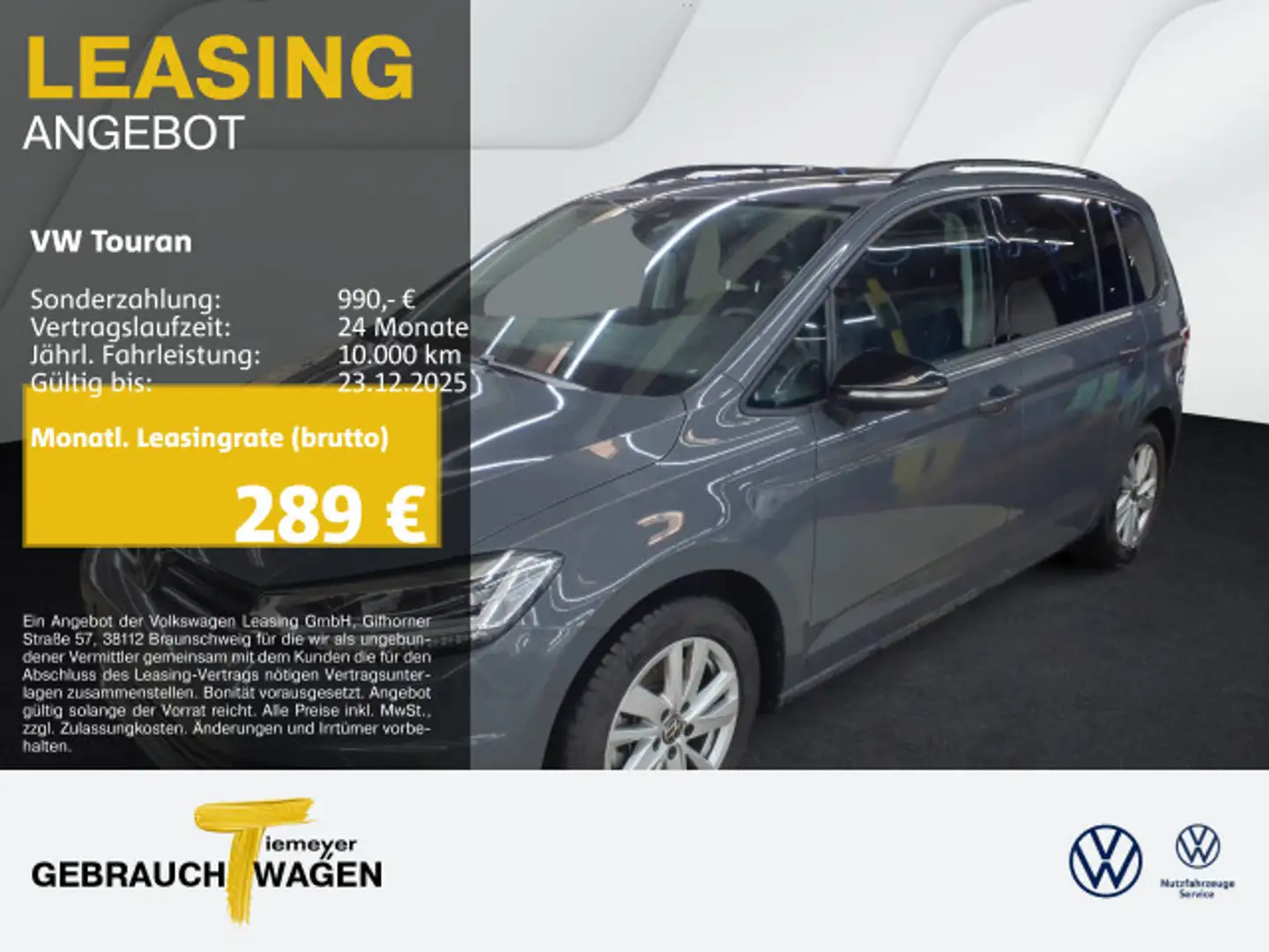 Volkswagen Touran 1.5 TSI DSG HIGHLINE 7-SITZE ST.HEIZ PANO Gris - 1