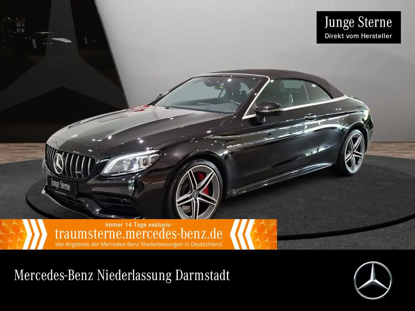Mercedes-Benz C 63 AMG C 63 S Cabrio NIGHT+DRIVERS+360+MULTIBEAM+19"+HUD Noir - 1