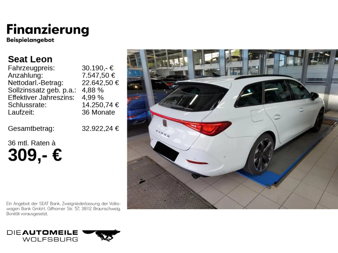 SEAT Leon ST 2.0 TSI DSG Basis Rückfahrkam/LED/Navi Weiß - 2