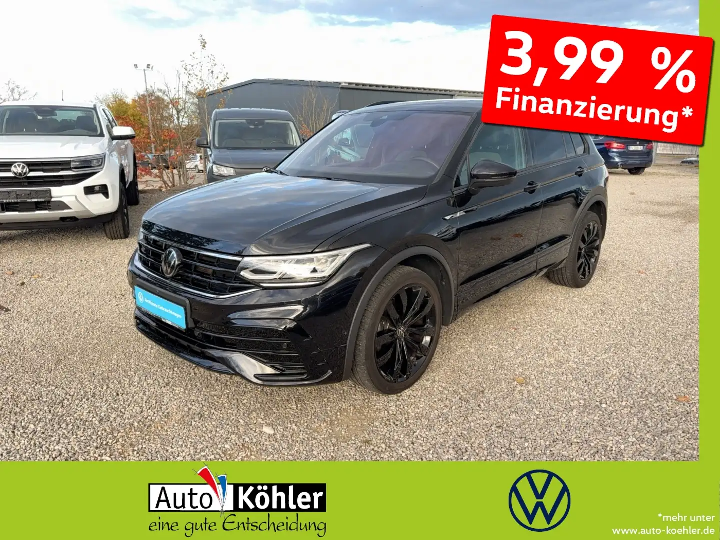 Volkswagen Tiguan R-Line TDi DSG 4M Black+CarPlay+Matrix Schwarz - 1