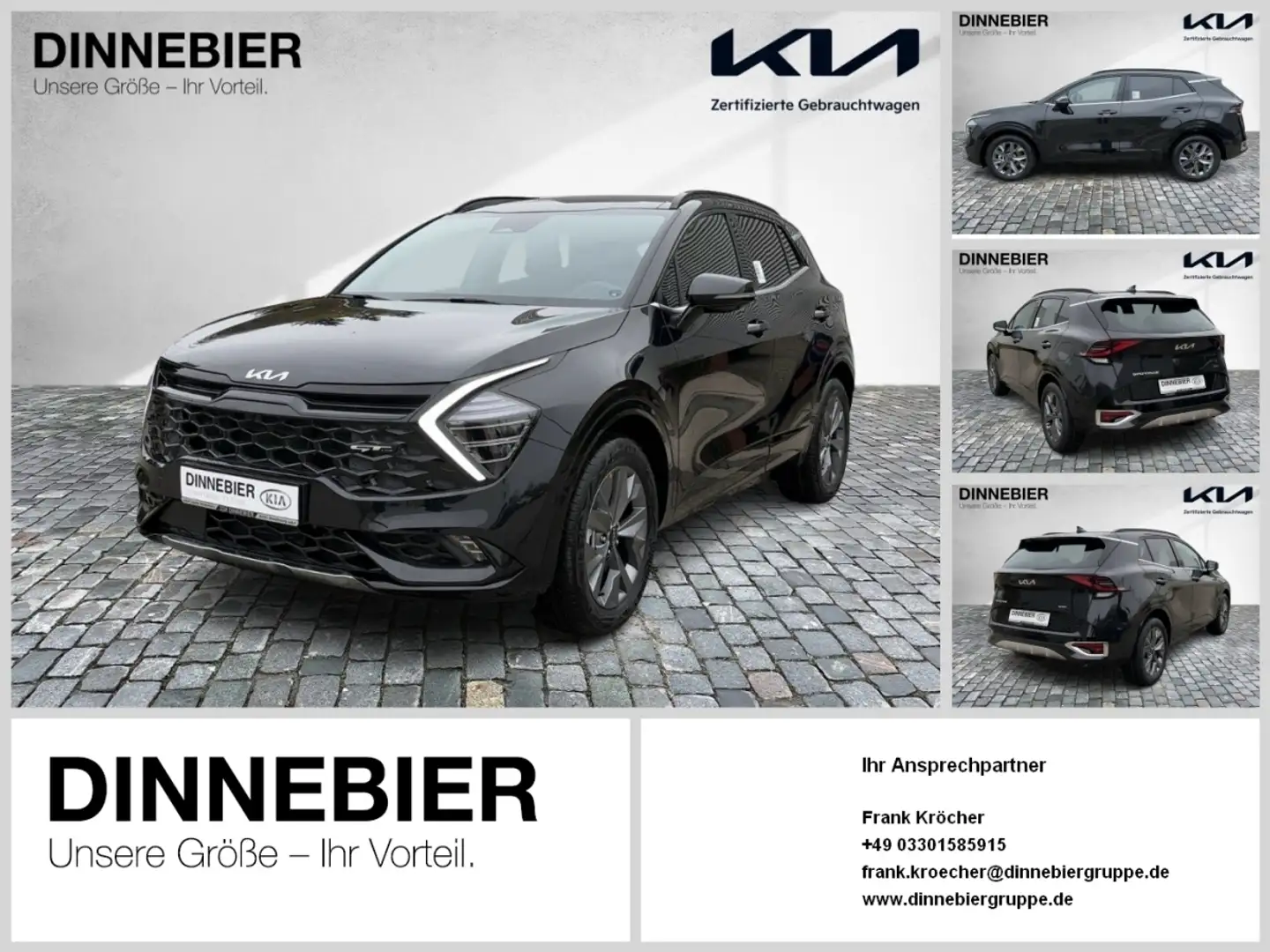 Kia Sportage GT-Line HEV AWD+Glasdach+360°+LED Schwarz - 1