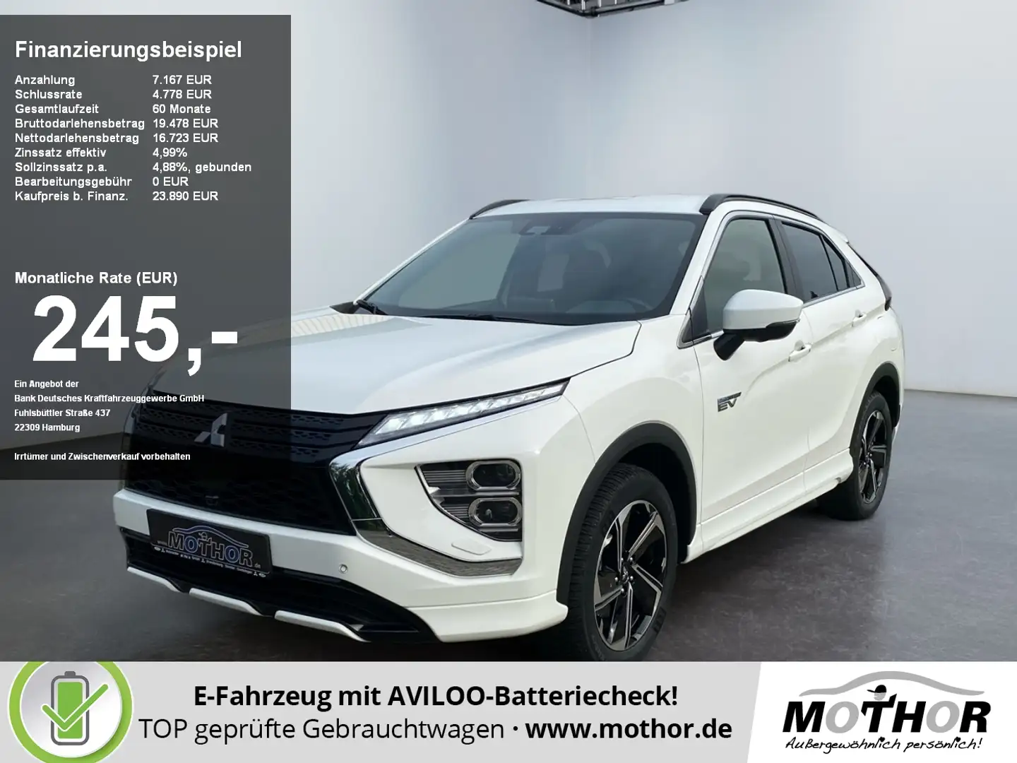 Mitsubishi Eclipse Cross Plus 2.4l MIVEC PHEV ACC NAVI PDC Weiß - 1