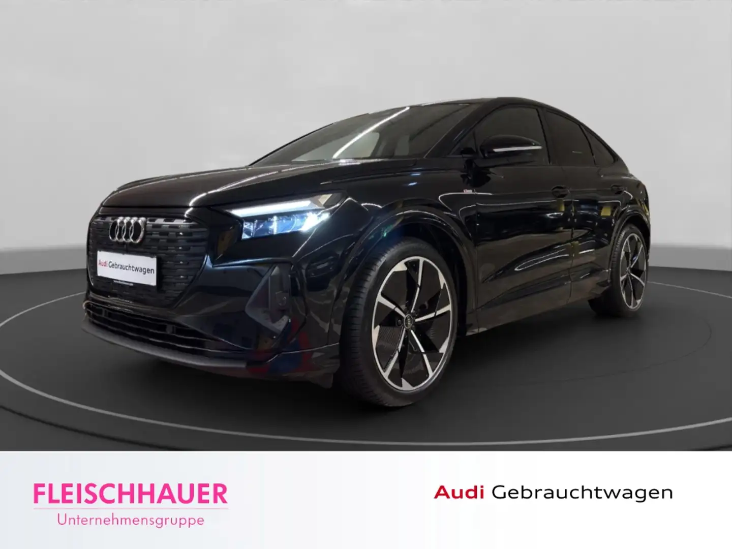 Audi Q4 e-tron Sportback 40 LED+ACC+NAVI+RFK+LEDER+S-LINE+CARPLAY Noir - 1