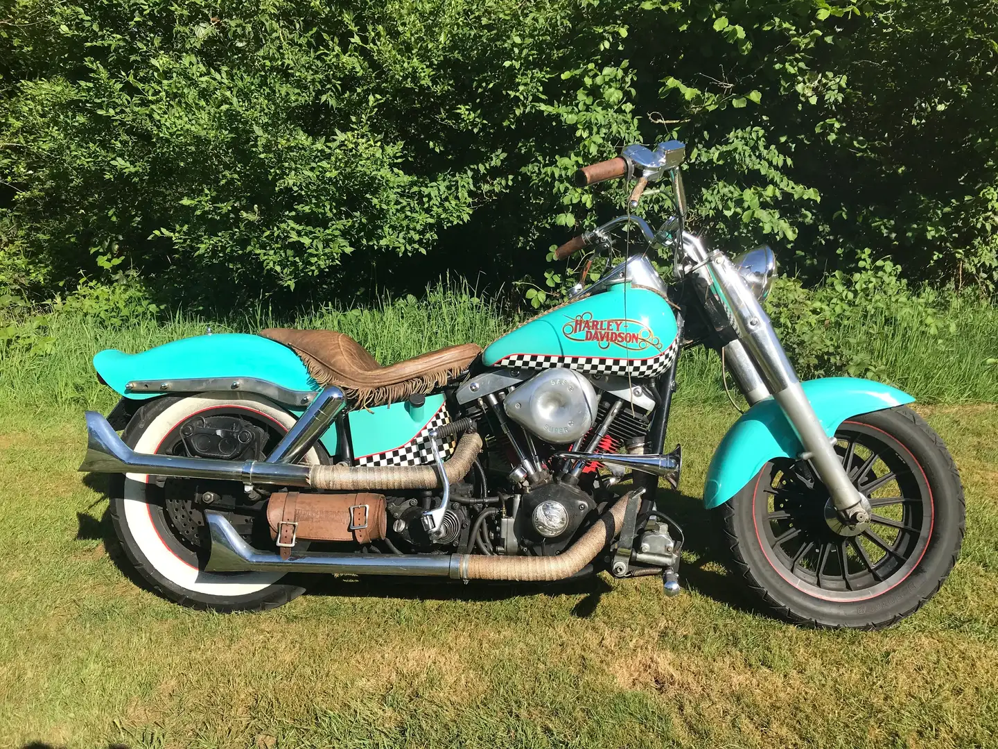 Harley-Davidson Late Shovel 1200 custom bobber Mavi - 1
