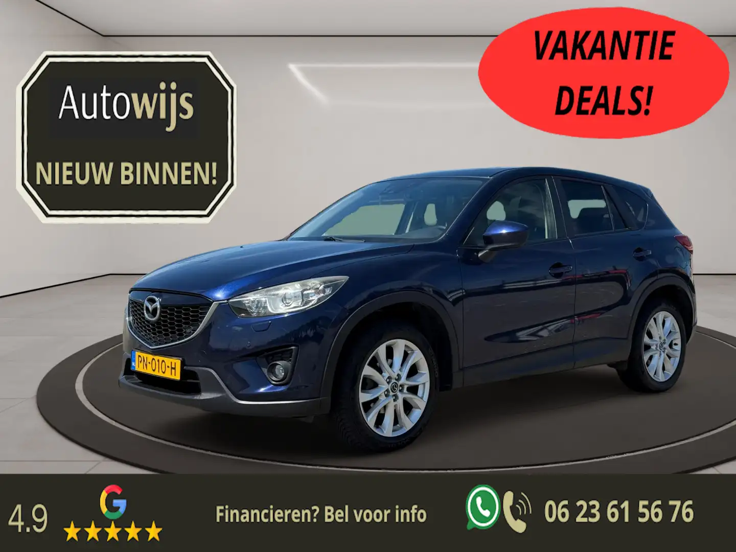 Mazda CX-5 2.0 GT-M 4WD|AUT|Leder|Pano|Trekhaak|Camera Blauw - 1
