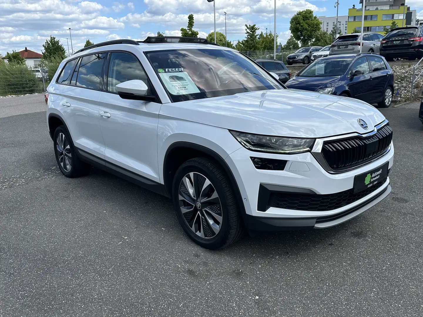Skoda Kodiaq Ambition 2.0 TDI AHK LED KAMERA PANO ACC Blanc - 2