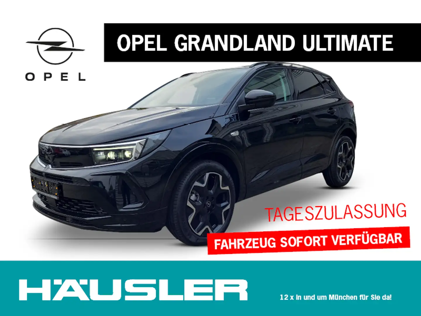 Opel Grandland ULTIMATE 130ps AT Navi Alcantara 360°Kamera Schwarz - 1