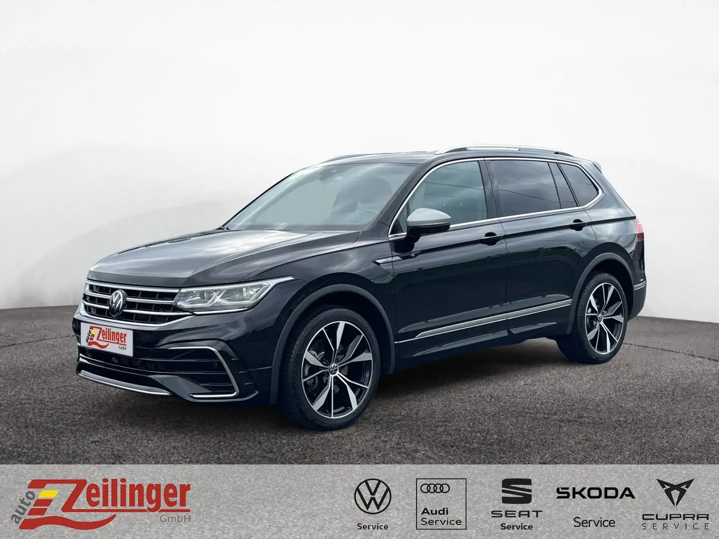 Volkswagen Tiguan Allspace R-Line 4Mo TSI DSG|7-S|PANO|AHK Schwarz - 1