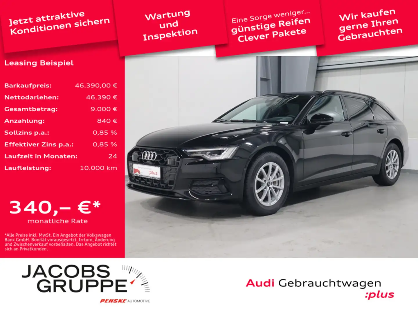 Audi A6 Avant 40 TDI advanced Matrix*R-Kamera*TopView Schwarz - 1