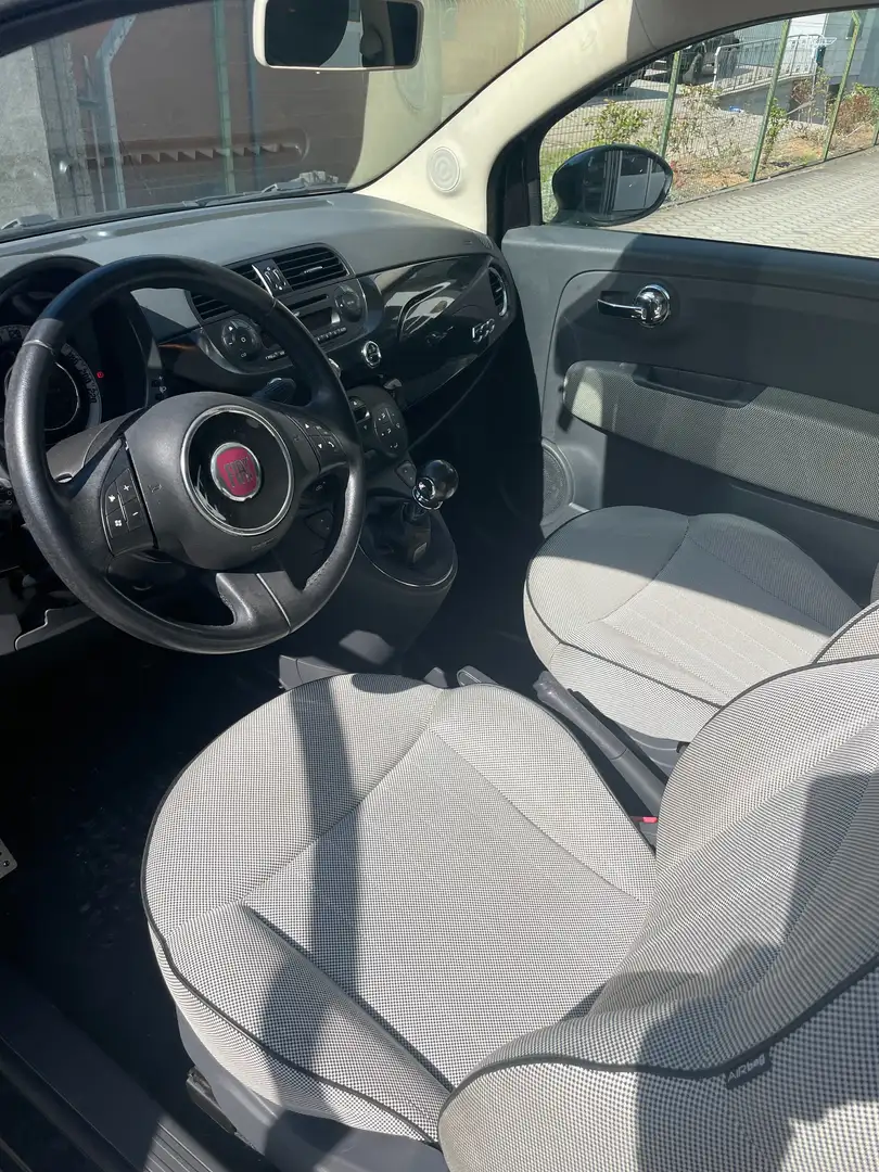 Fiat 500 tetto panoram. NEOPATENTATI 1.2 Lounge BENZINA Noir - 2