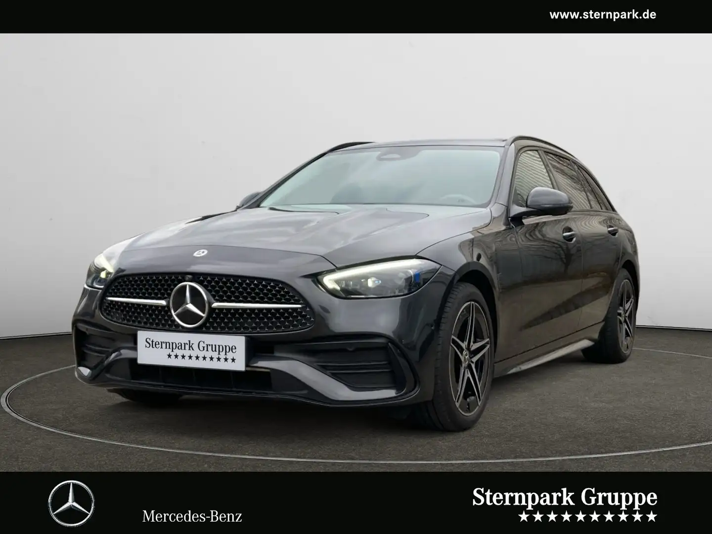 Mercedes-Benz C 300 C 300 de T AMG +Pano+Distronic+AHK+360°+Keyless+ Grijs - 1
