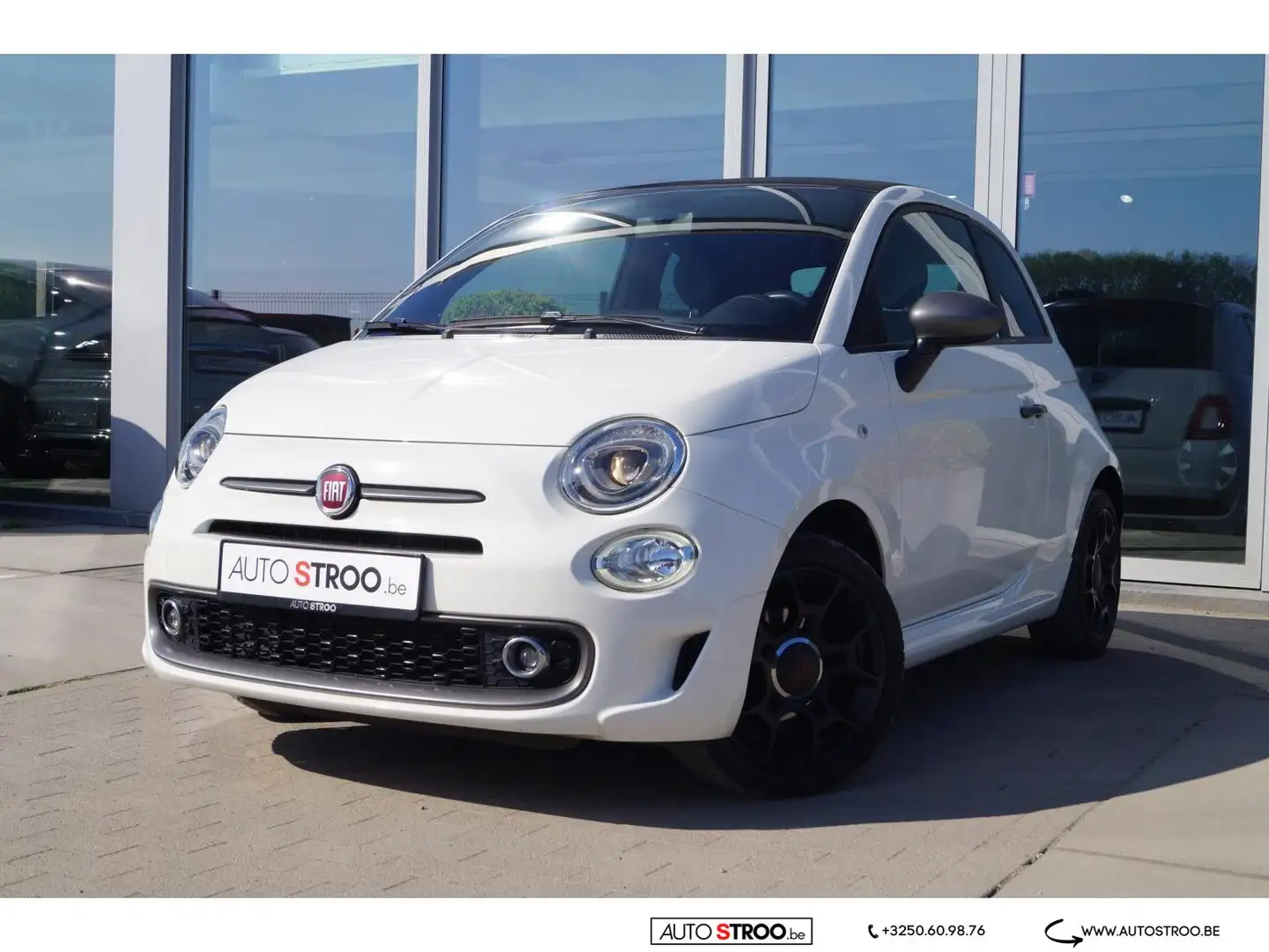 Fiat 500C 1.2i Cabrio SPORT l NAVI l LED l PDC Blanc - 2