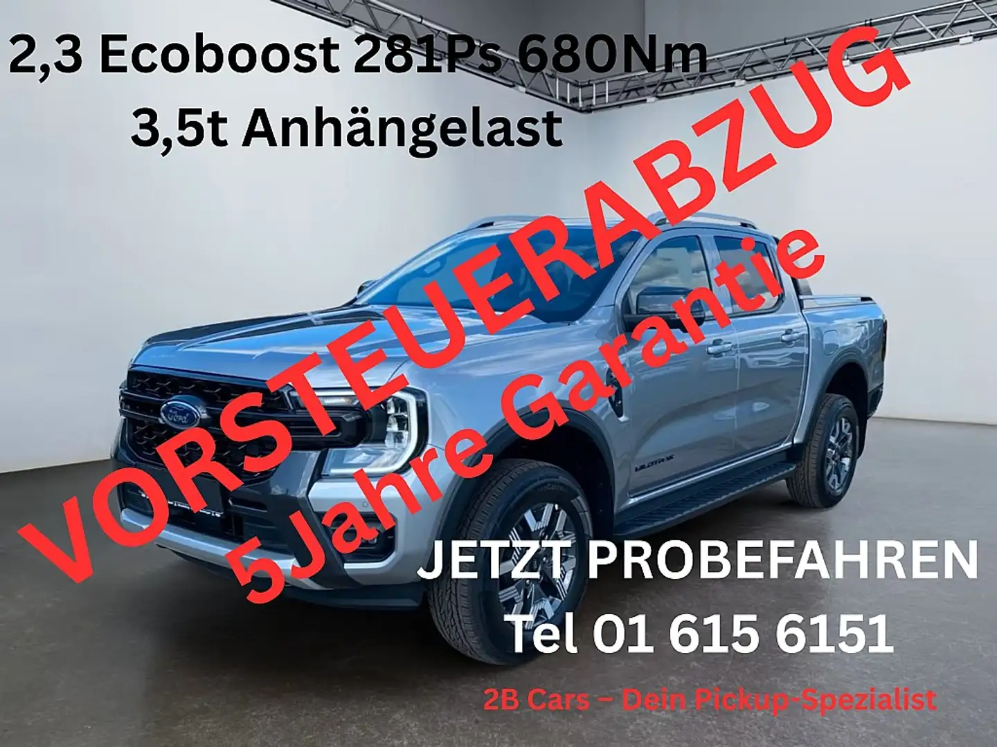 Ford Ranger Ranger DK Wildtrak e-4WD 2.3 EcoBoost Aut. 3,5t... Silber - 1