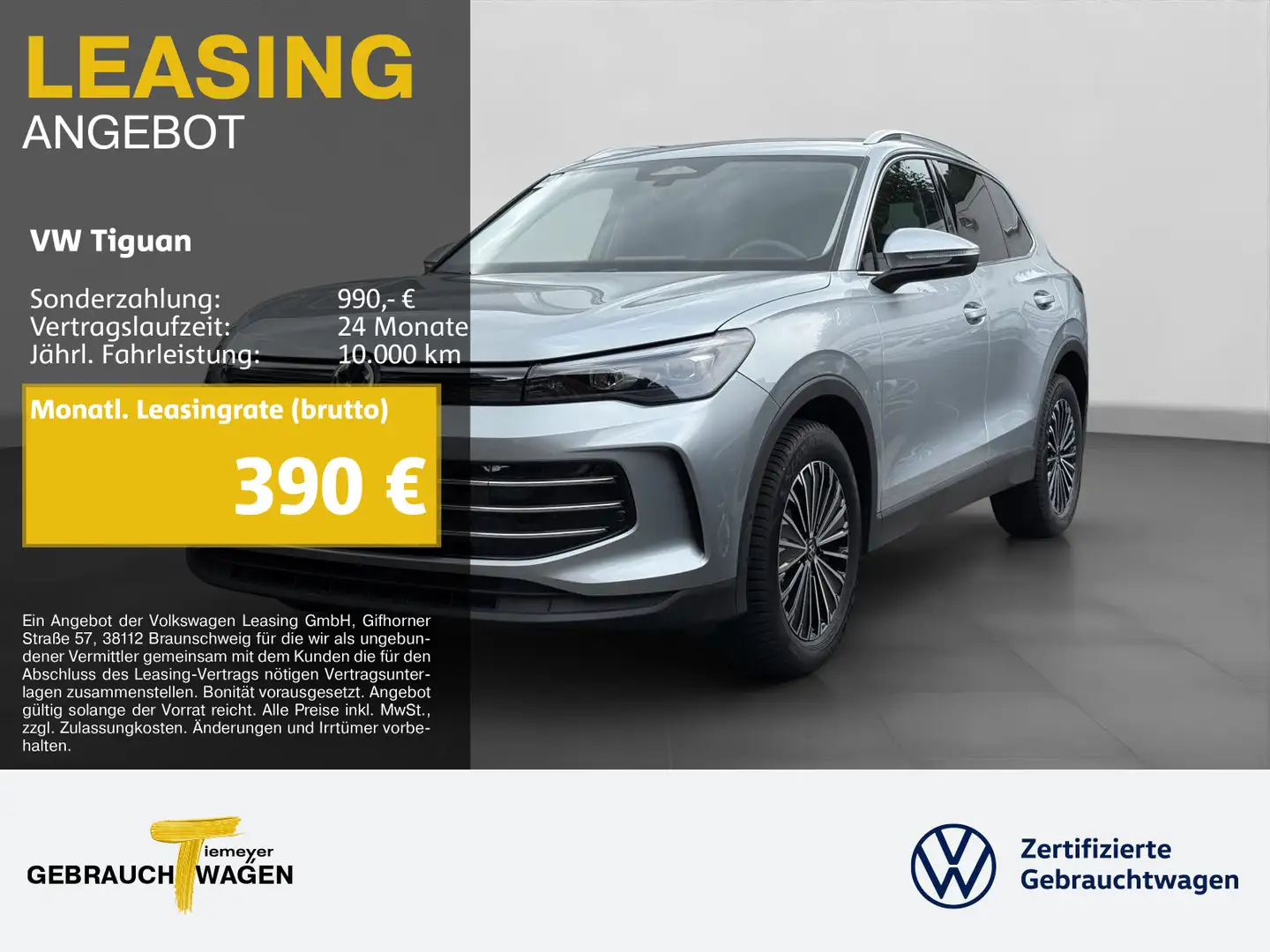 Volkswagen Tiguan 2.0 TDI DSG ELEGANCE AHK LED KAMERA LED+ Argent - 1