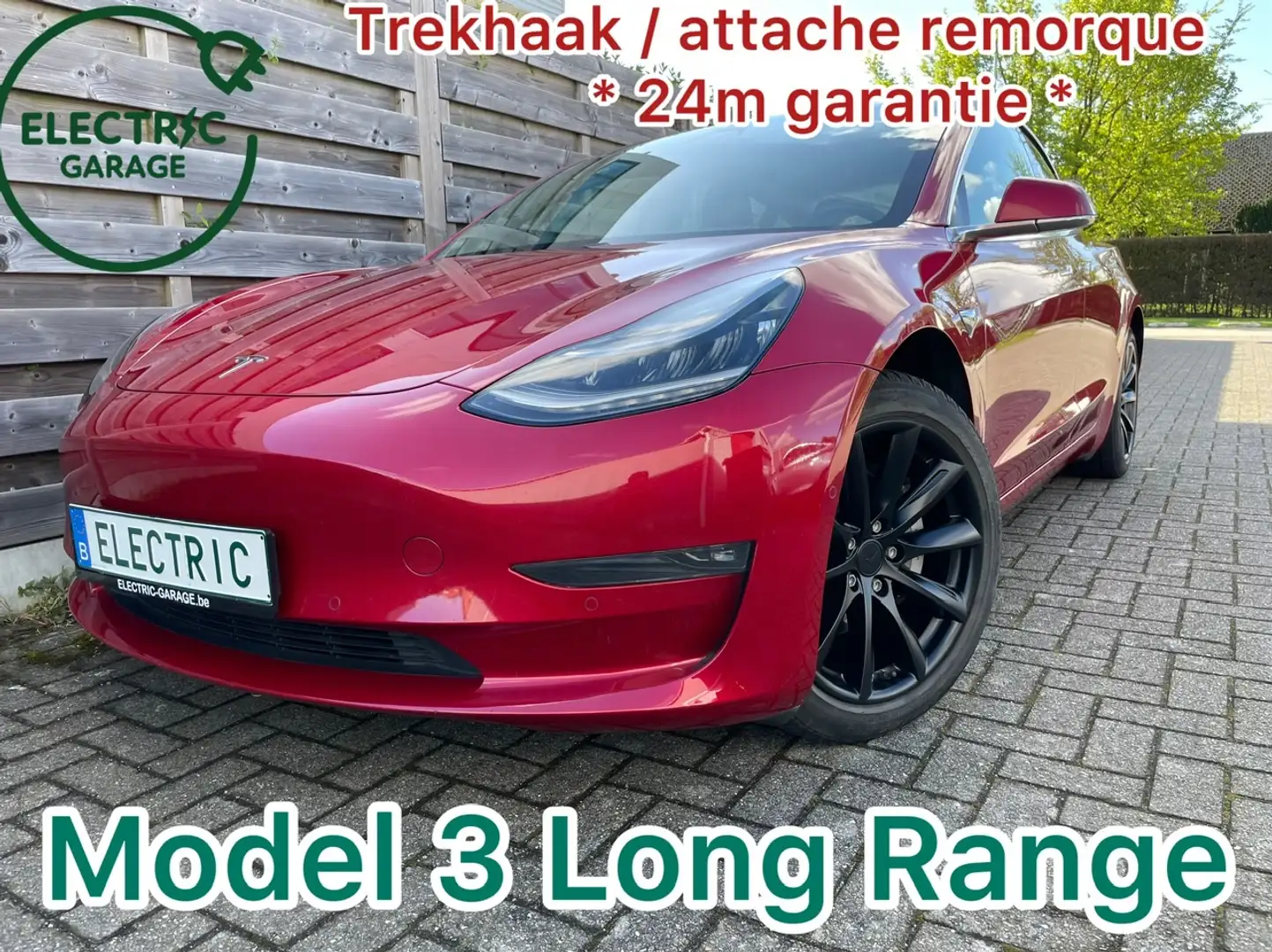 Tesla Model 3 Long-Range *24m garantie* TOWHOOK * BTW/TVA21% Rood - 1