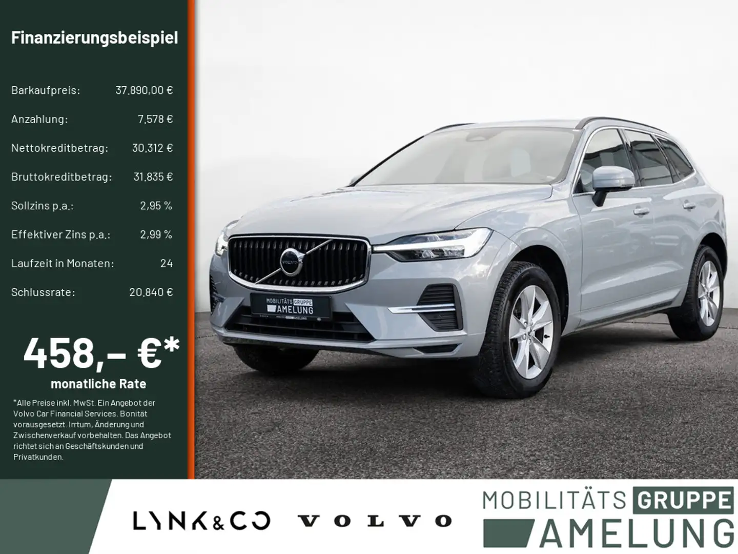 Volvo XC60 B4 Core SHZ KAMERA NAVI AHK FACEL. LED Grau - 1