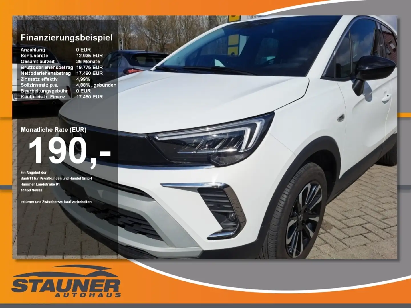 Opel Crossland 1.2 Turbo Elegance 180 Kamera LED Scheinwerfer Kli Bílá - 1