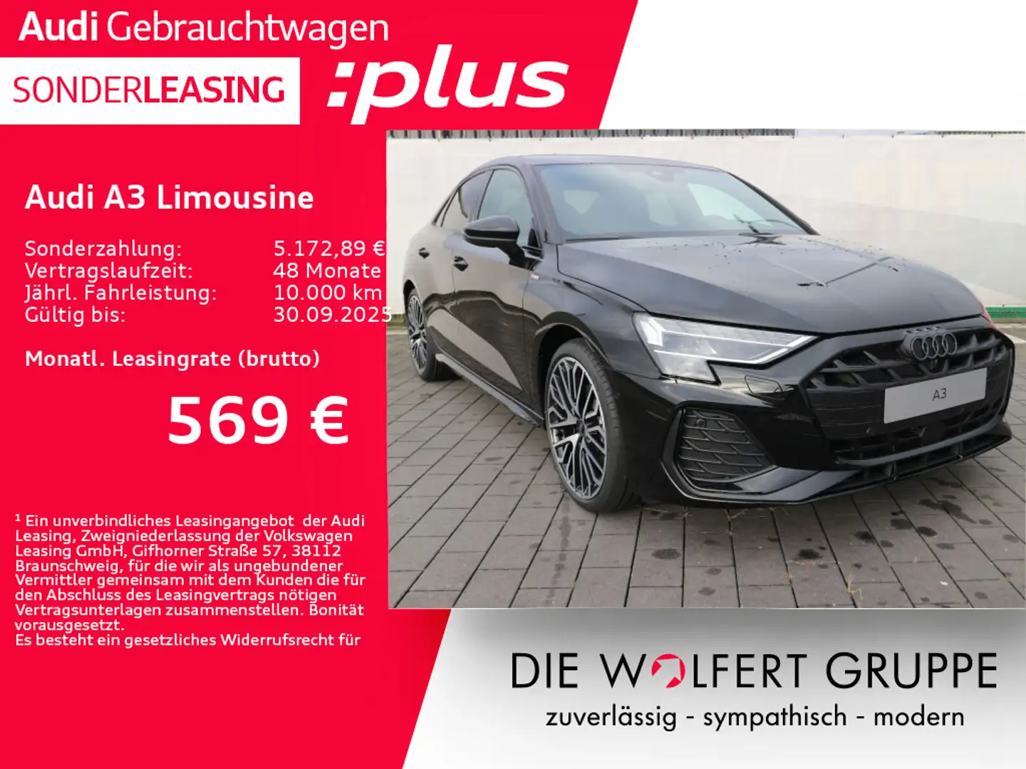 Audi A3 S line 35 TDI S tronic*AHK*NAVI* Schwarz - 1