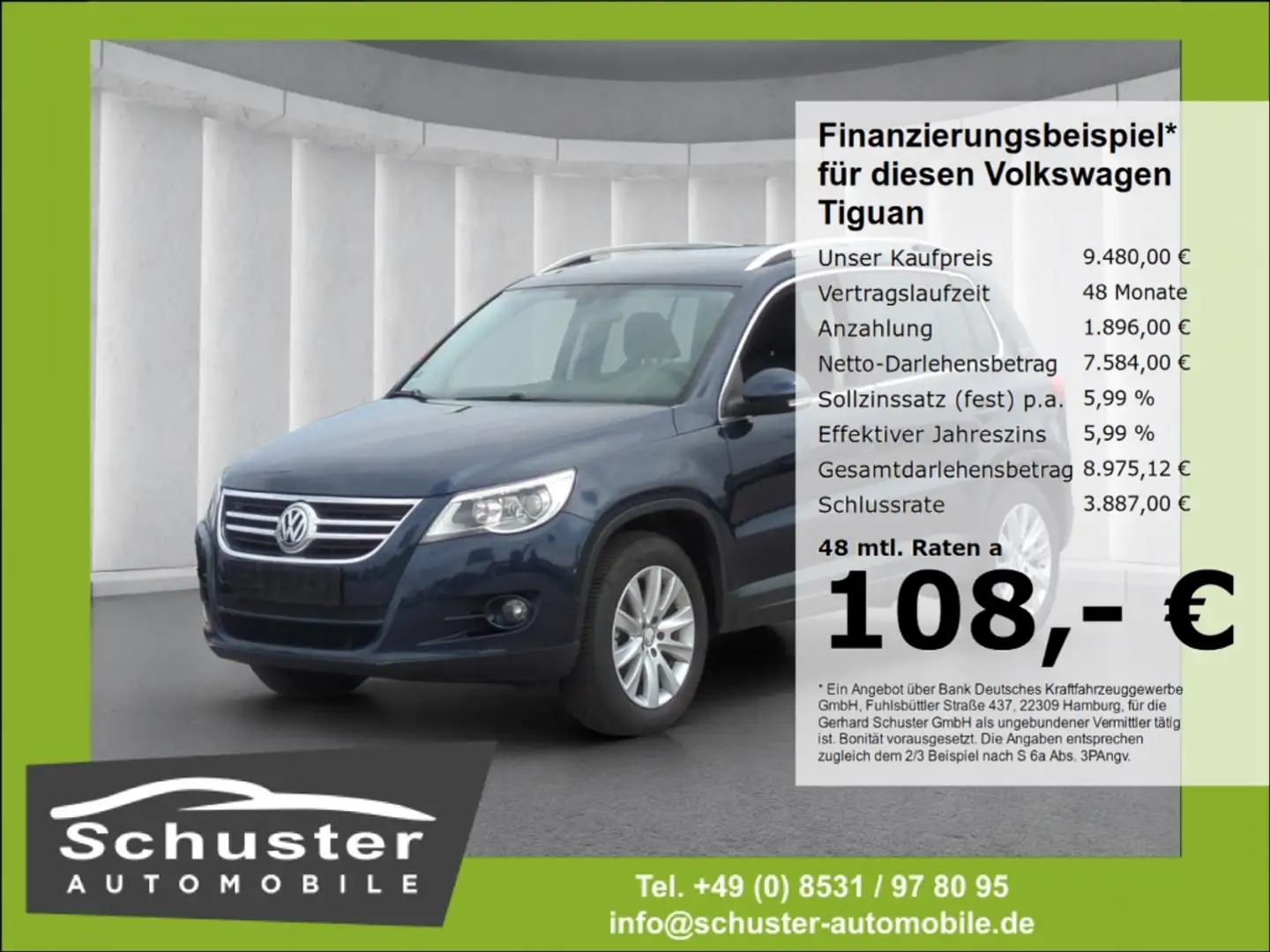 Volkswagen Tiguan TEAM 1.4TSI*AHK Bi-Xenon Panodach R-Kam Blau - 1
