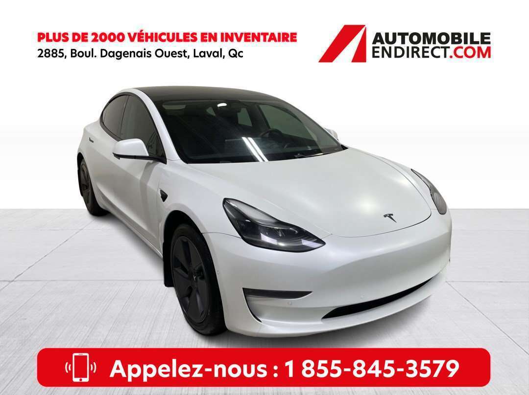 2021 Tesla Model 3 Standard Range Plus Cuir Toit Vitré GPS Sièges Cha