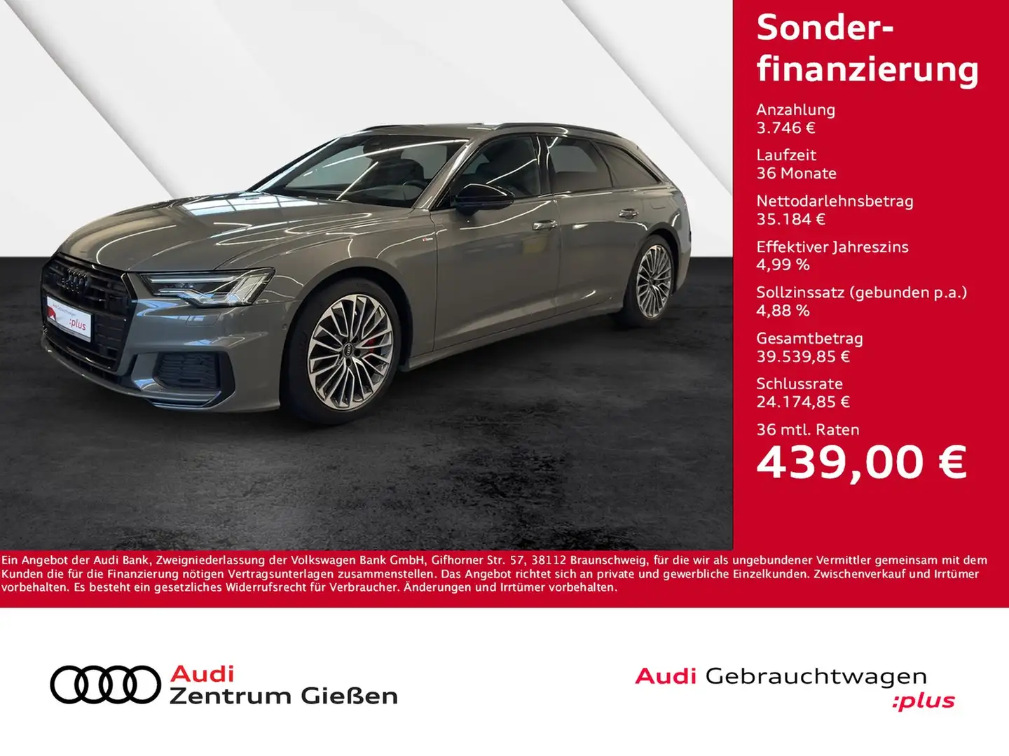 Audi A6 Avant 55 TFSI e quattro S line sport AHK HuD MA... Gris - 1